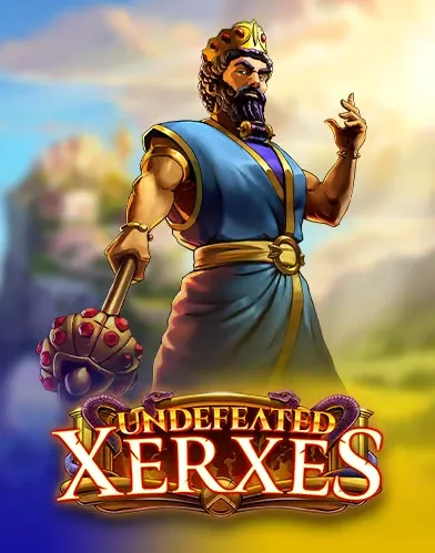Onoverwinnelijke Xerxes met knots en slang, met logo